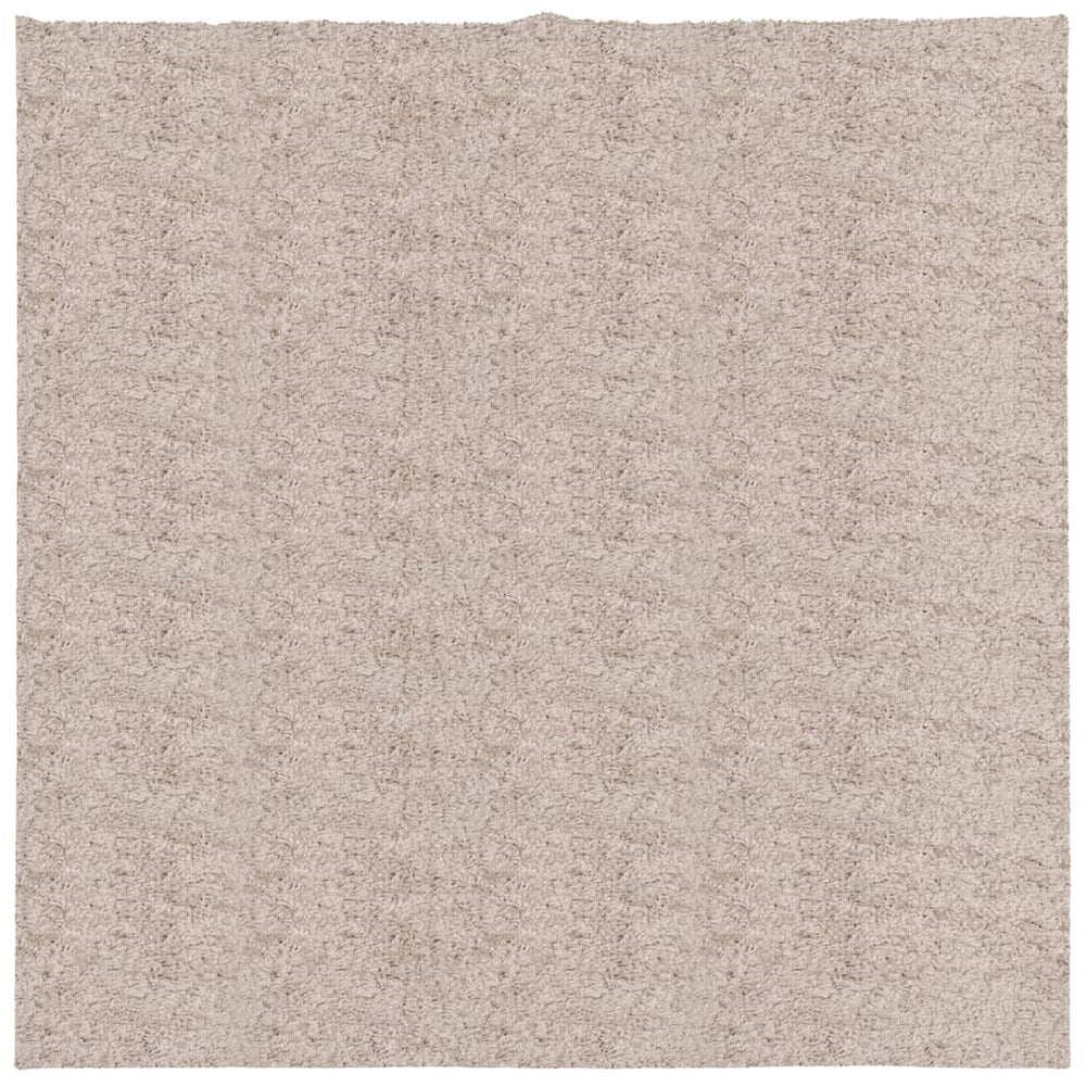 Shaggy tipo kilimas, smėlio spalvos, 160x160cm, aukšti šereliai