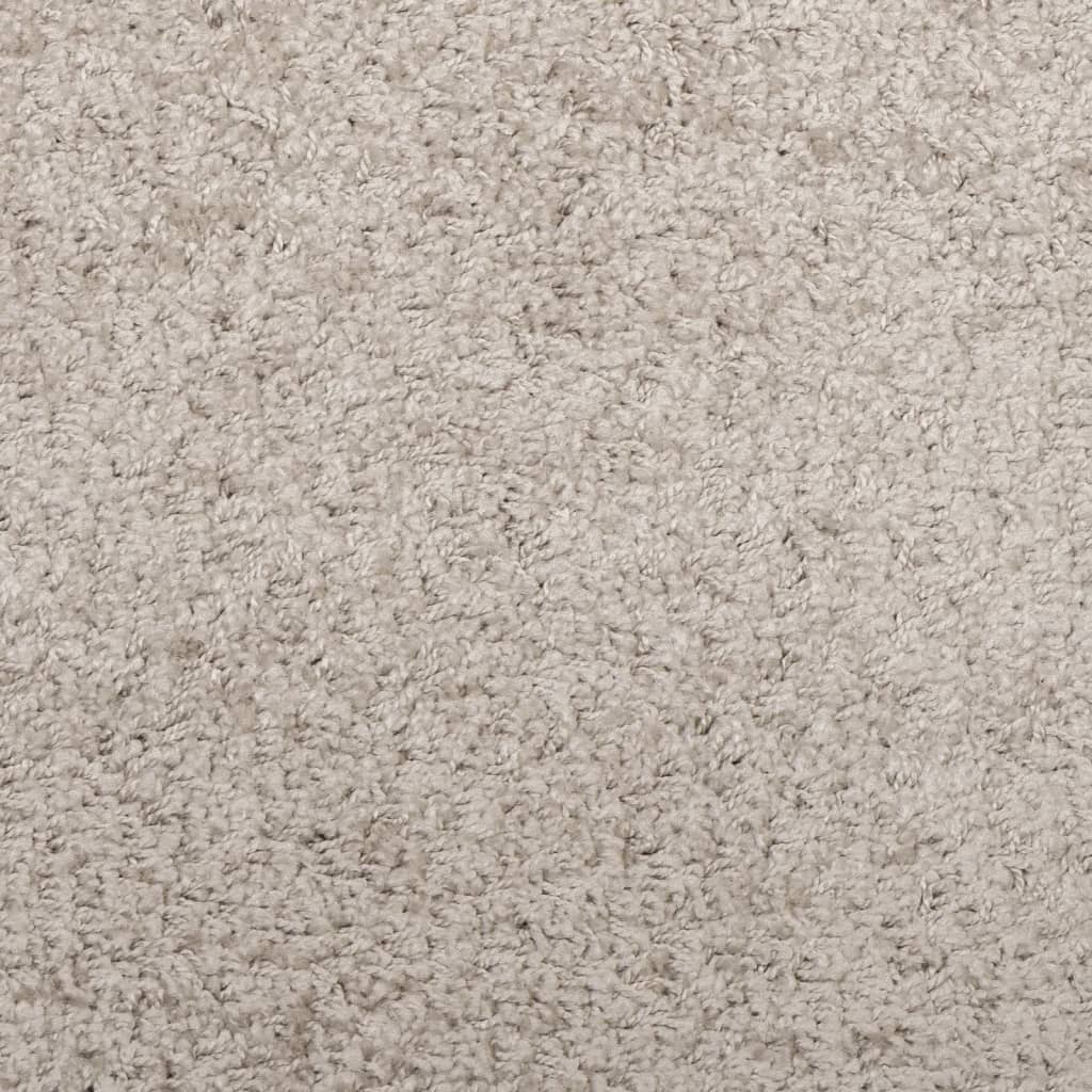 Shaggy tipo kilimas, smėlio spalvos, 200x200cm, aukšti šereliai