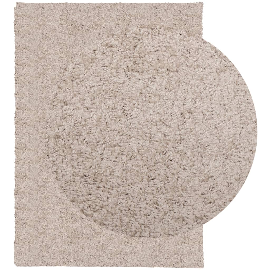 Shaggy tipo kilimas, smėlio spalvos, 200x280cm, aukšti šereliai