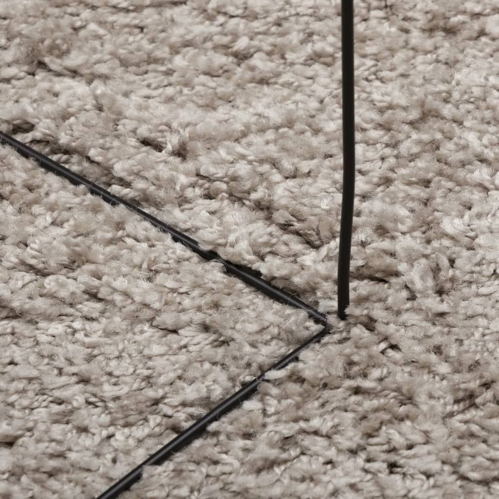 Shaggy tipo kilimas, smėlio spalvos, 100cm, aukšti šereliai