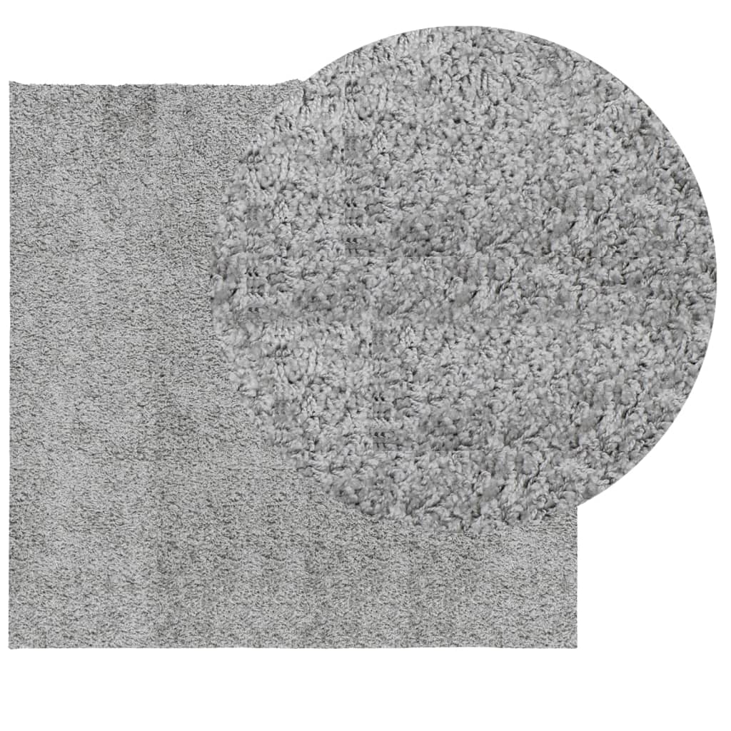 Shaggy tipo kilimas, pilkos spalvos, 160x160cm, aukšti šereliai