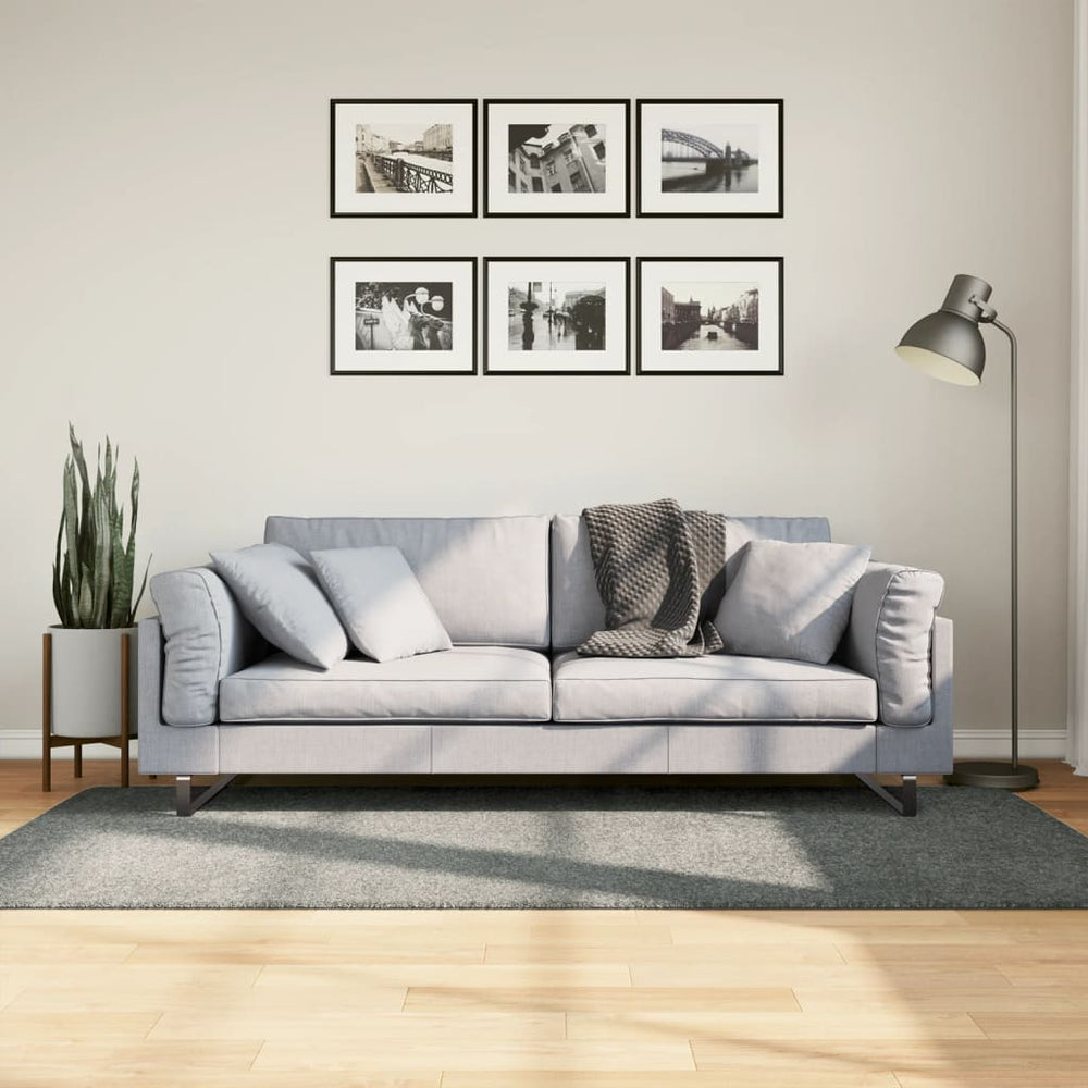 Shaggy tipo kilimas, žalios spalvos, 100x200cm, aukšti šereliai