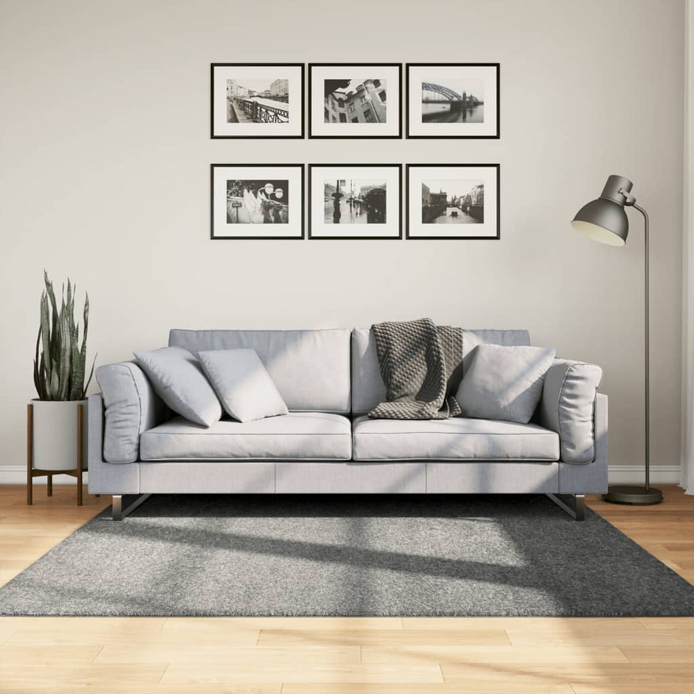 Shaggy tipo kilimas, žalios spalvos, 160x160cm, aukšti šereliai