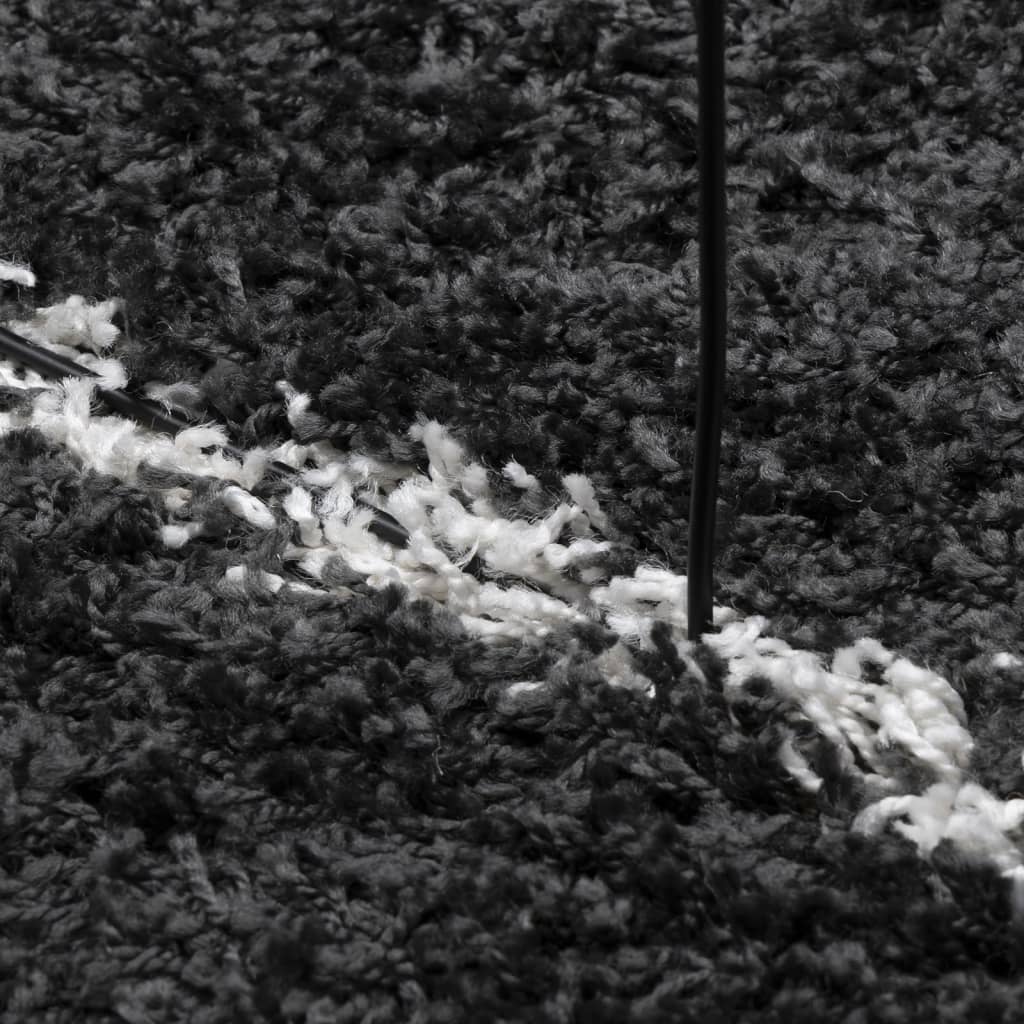 Šegī paklājs PAMPLONA, melns un krēmkrāsas, 240x340cm