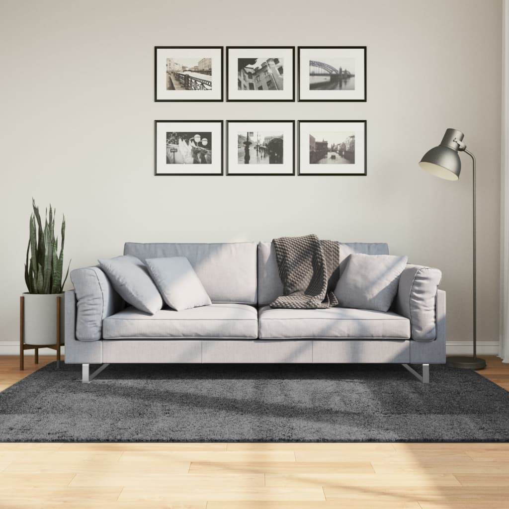 Rug OVIEDO, anthracite, 140x200cm, short pile