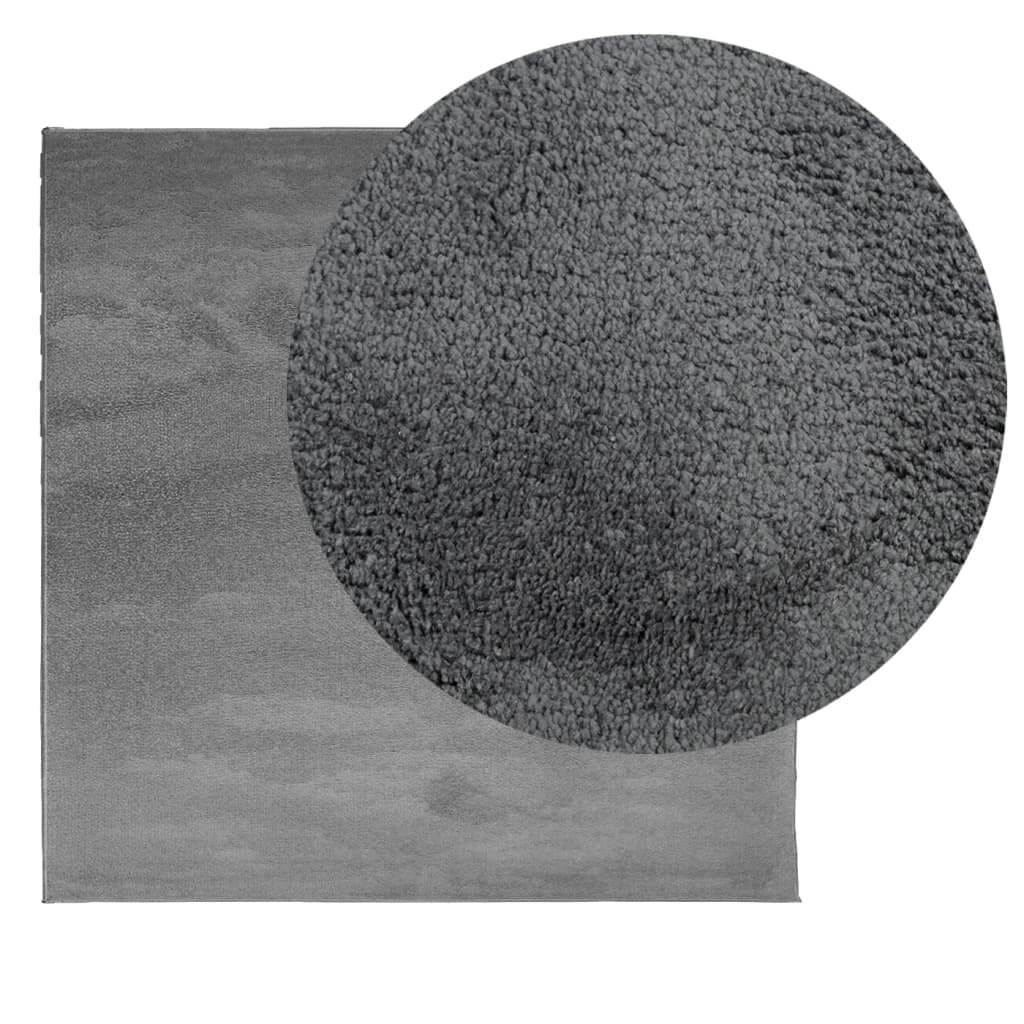 Paklājs OVIEDO, antracīta krāsā, 200x200cm, īsa plūksna
