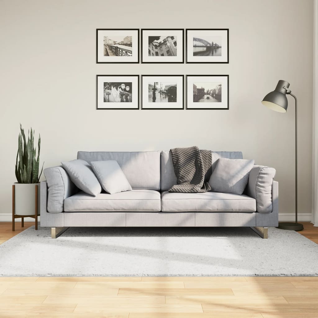Rug OVIEDO, grey, 140x200cm, short pile