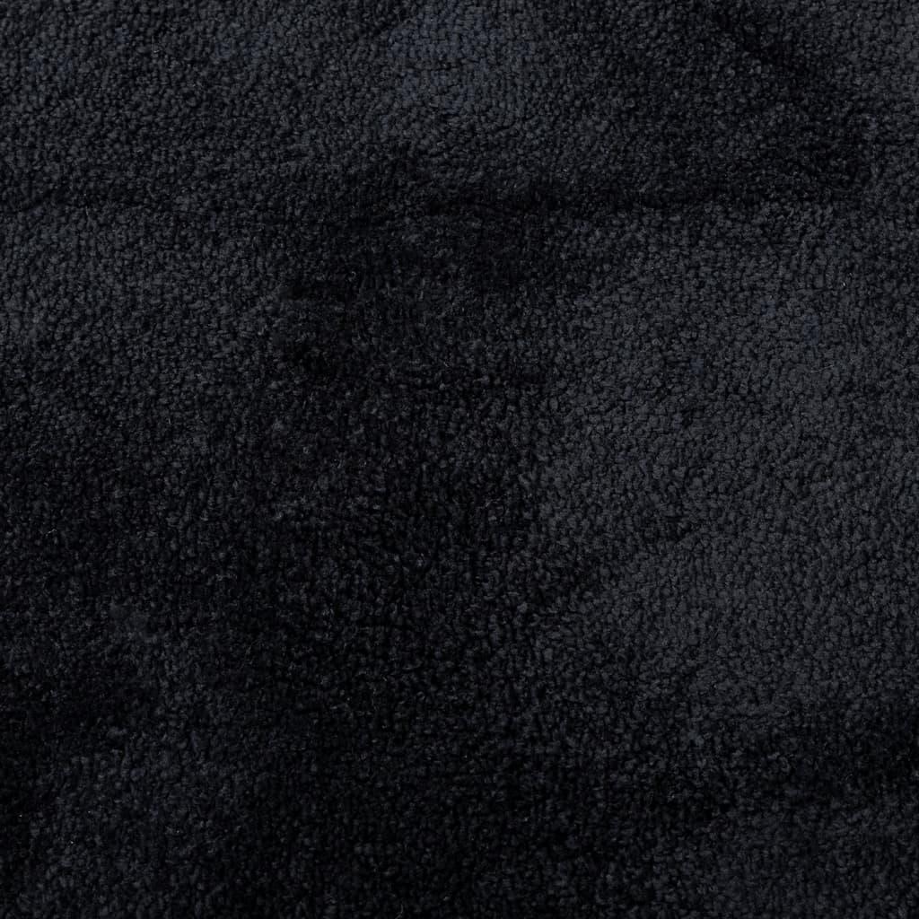 Kilimas OVIEDO, juodos spalvos, 80x150cm, trumpi šereliai