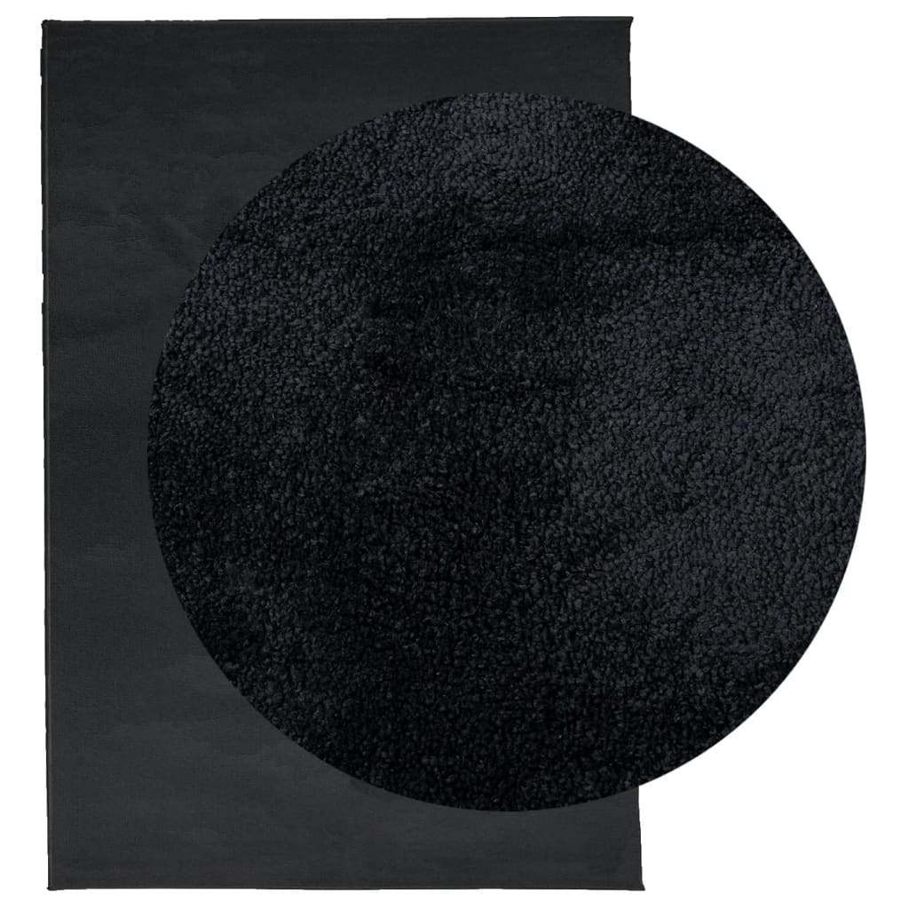 Kilimas OVIEDO, juodos spalvos, 200x280cm, trumpi šereliai