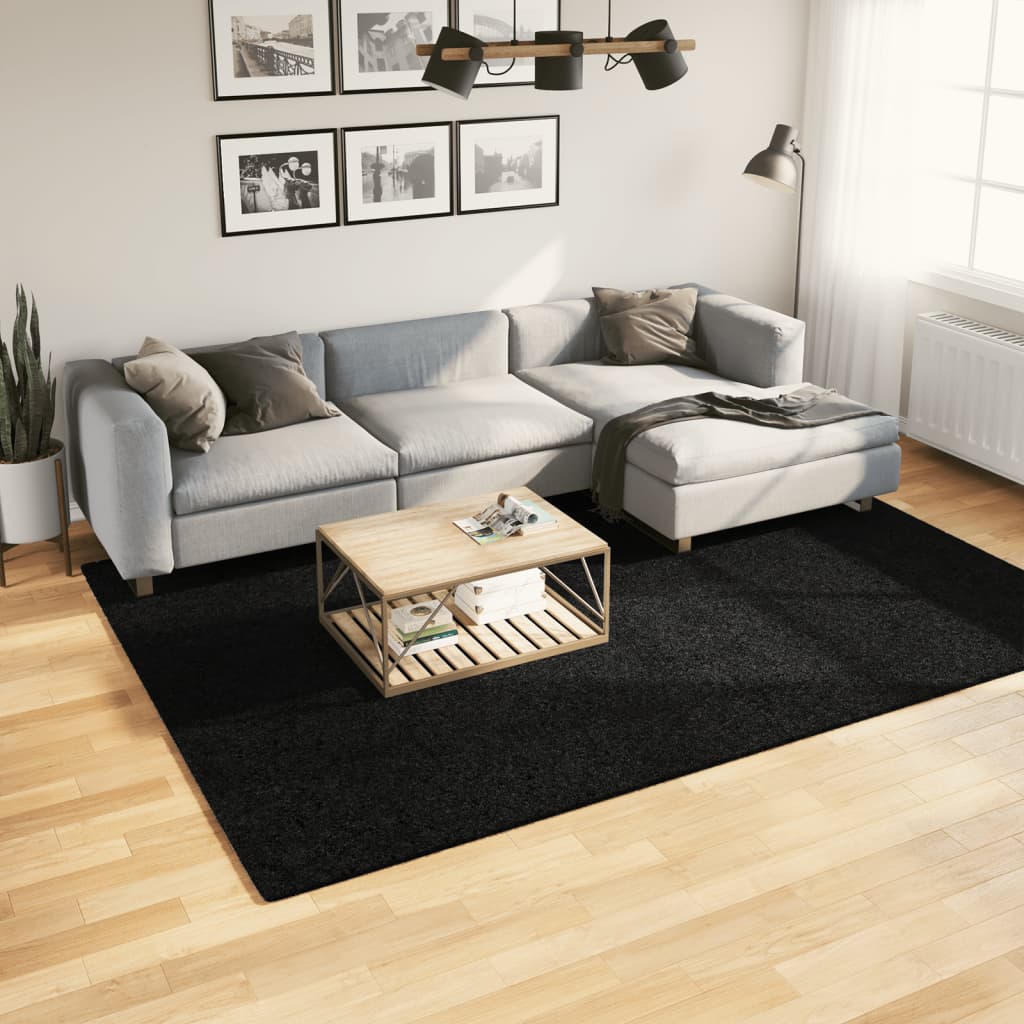 Paklājs OVIEDO, melns, 200x280cm, īss plūksnu augstums