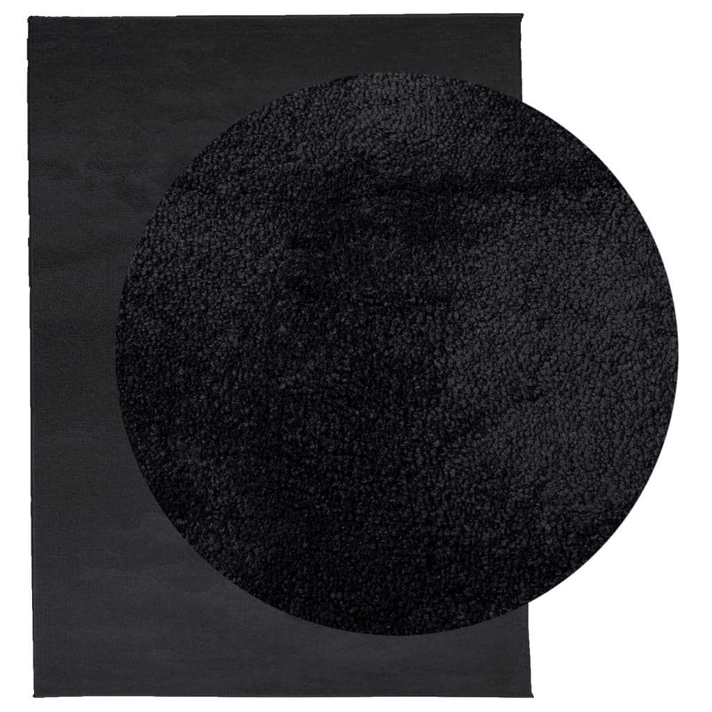Paklājs OVIEDO, melns, 240x340cm, īsa plūksna