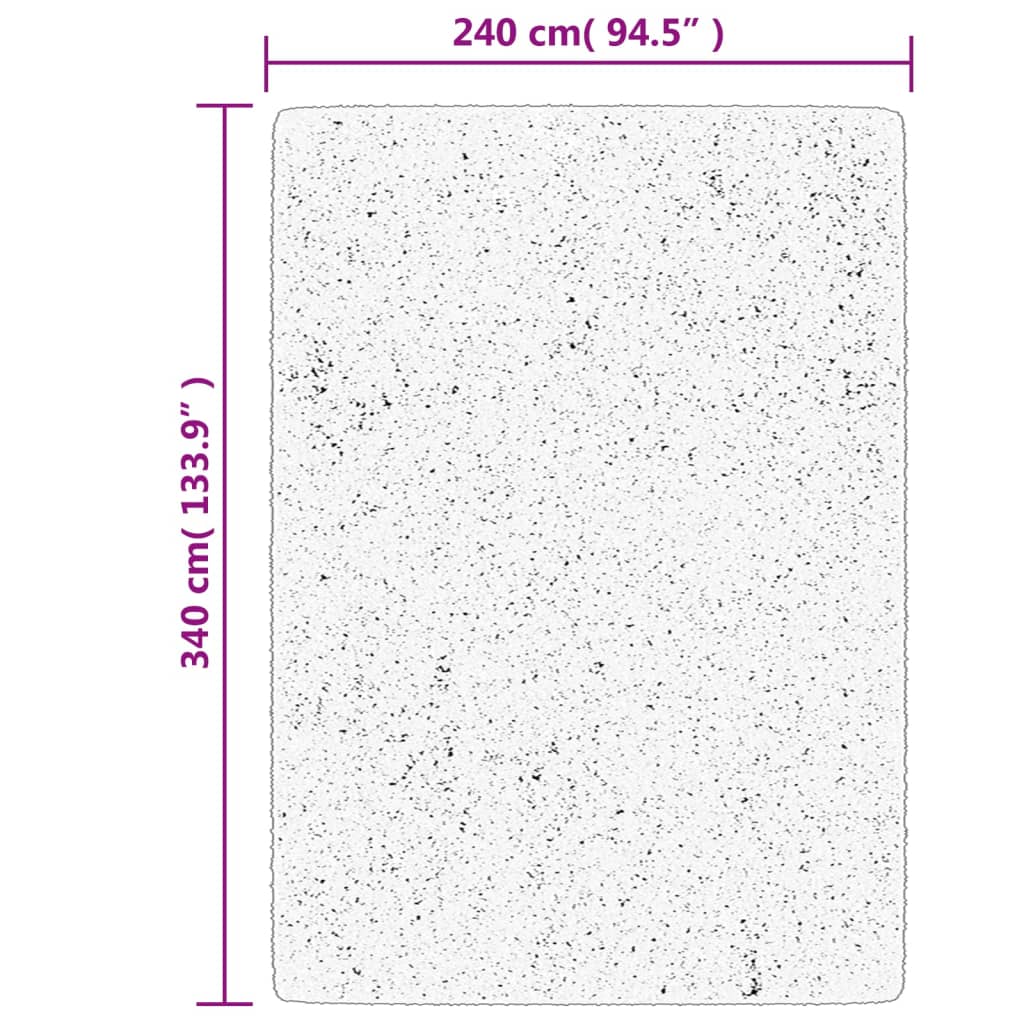 Paklājs OVIEDO, melns, 240x340cm, īsa plūksna