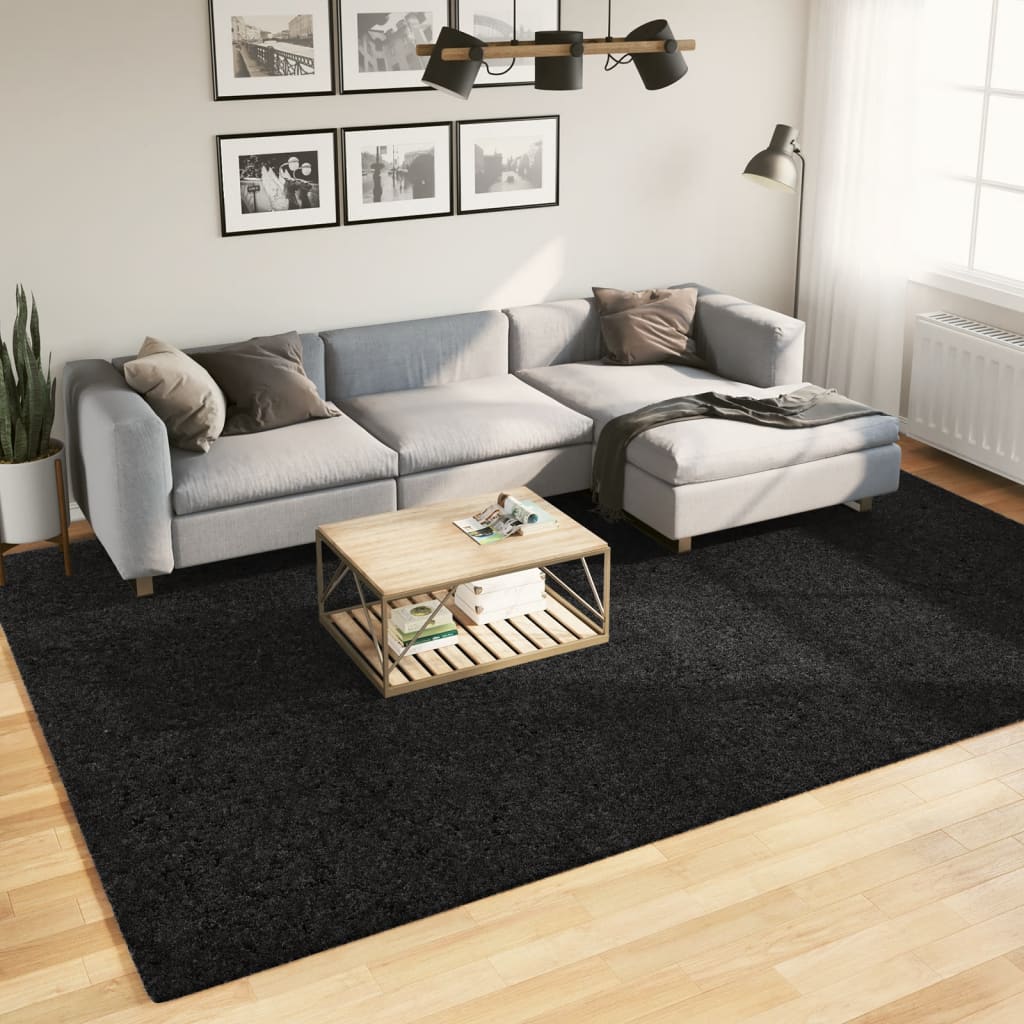 Paklājs OVIEDO, melns, 240x340cm, īsa plūksna