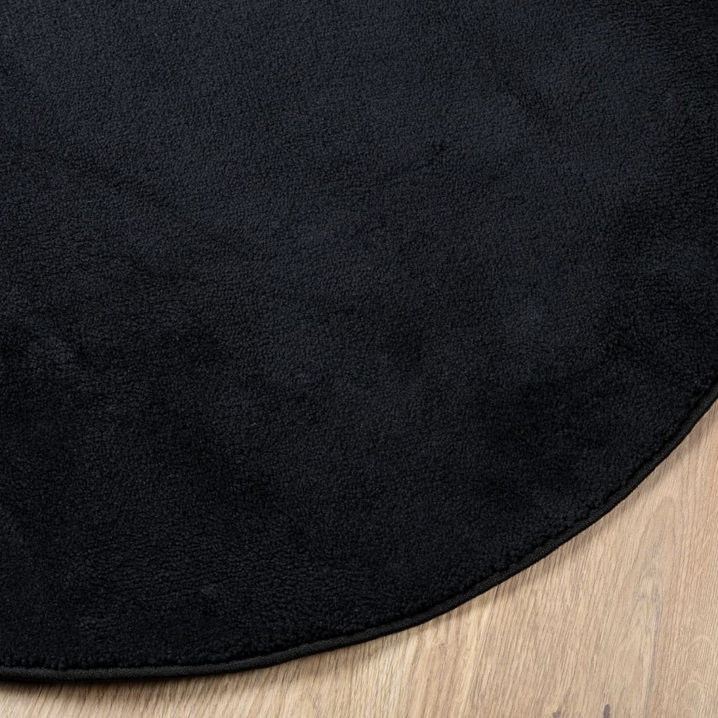 Paklājs OVIEDO, melns, 120cm, īsa plūksna