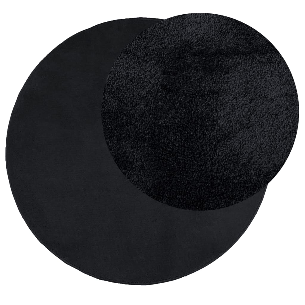Rug OVIEDO, black, 200cm, short pile