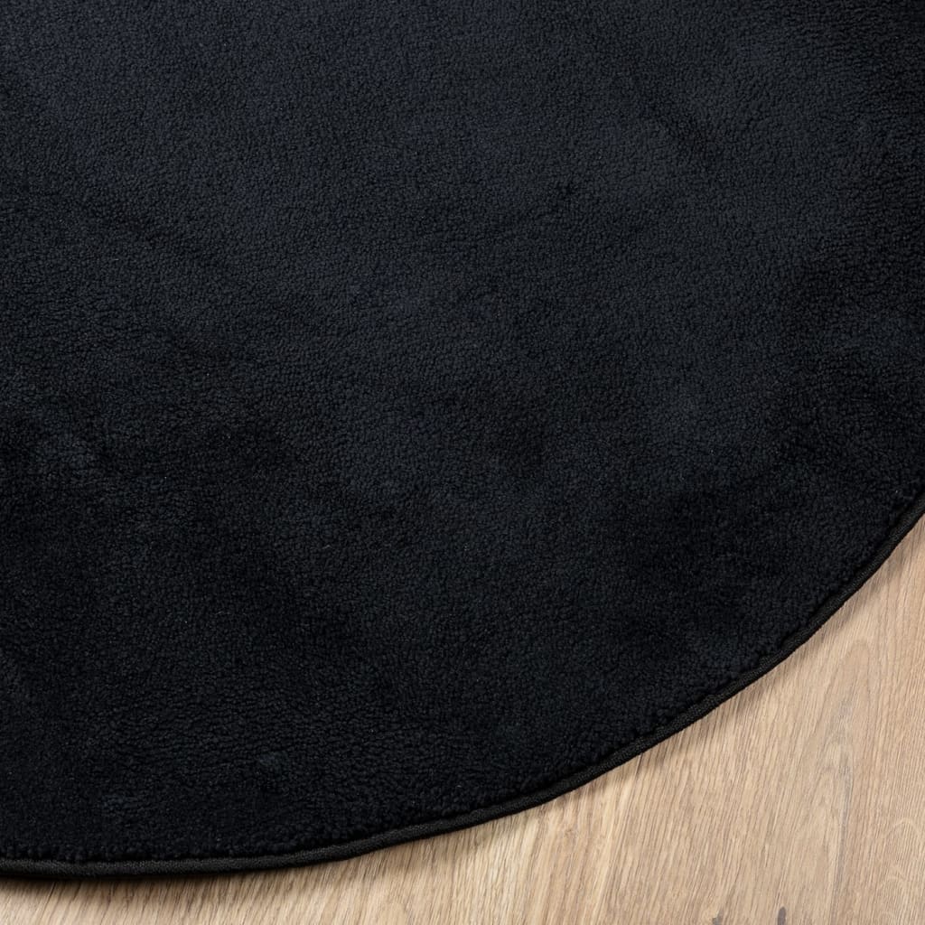 Rug OVIEDO, black, 200cm, short pile