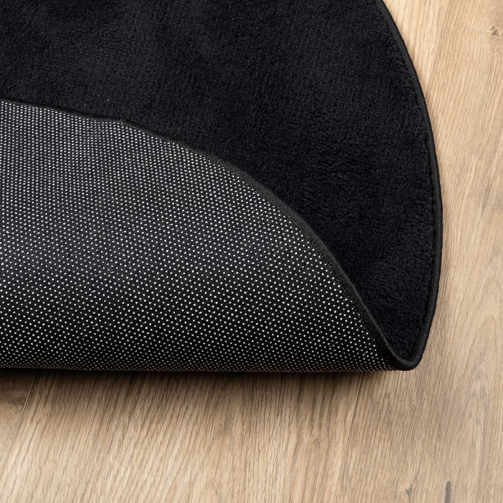 Rug OVIEDO, black, 200cm, short pile