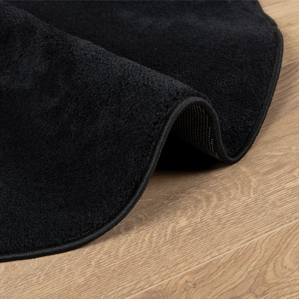 Rug OVIEDO, black, 200cm, short pile