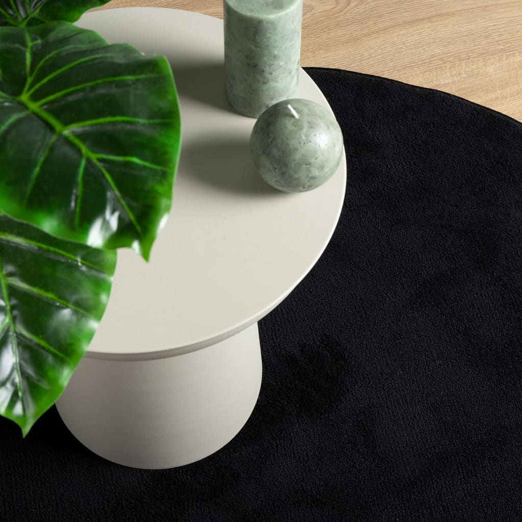 Rug OVIEDO, black, 200cm, short pile