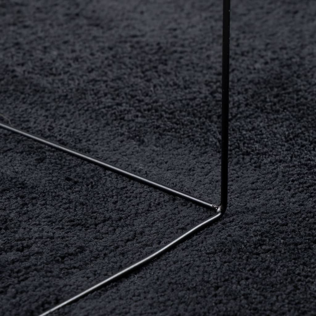 Rug OVIEDO, black, 200cm, short pile