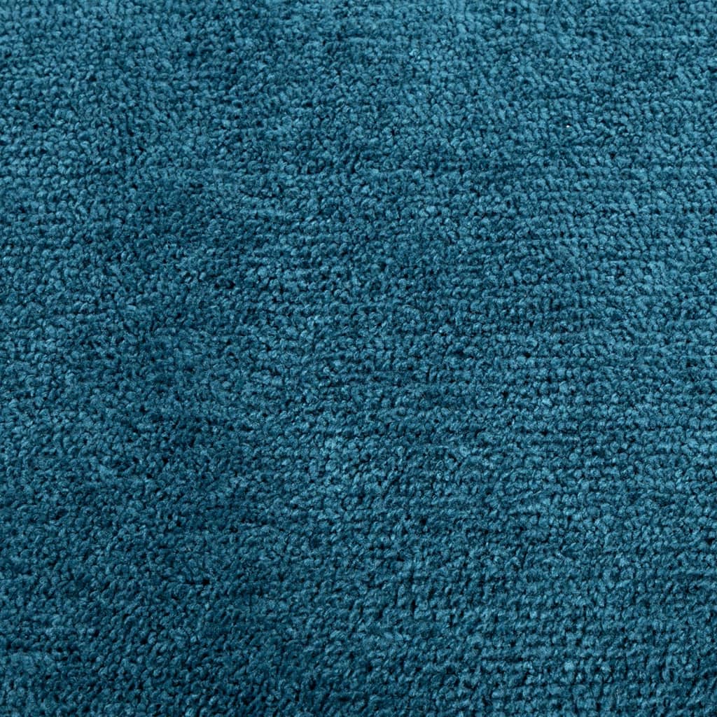 Rug OVIEDO, turquoise, 120x120cm, short pile