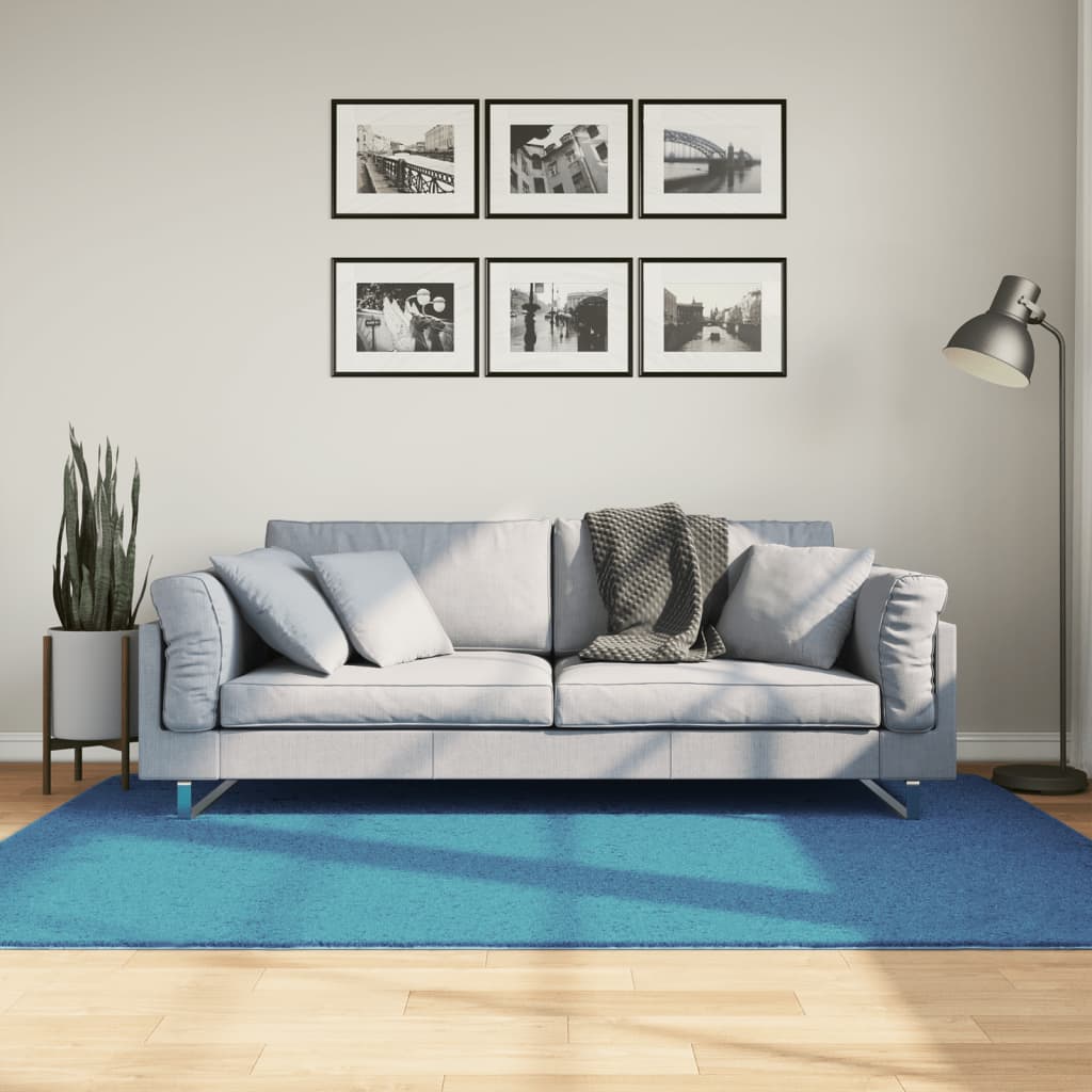 Carpet OVIEDO, turquoise, 140x200cm, short pile