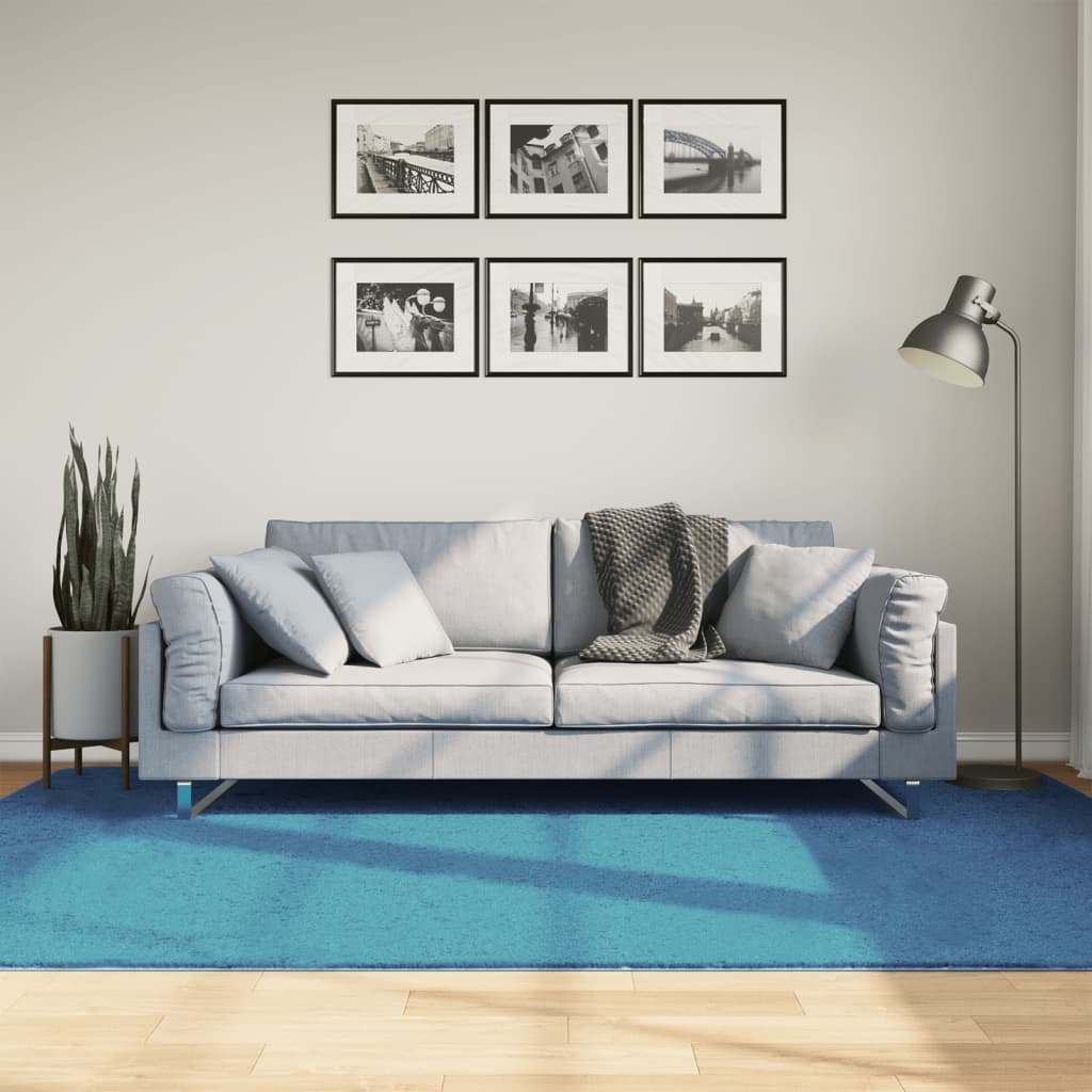 Carpet OVIEDO, turquoise, 160x230cm, short pile