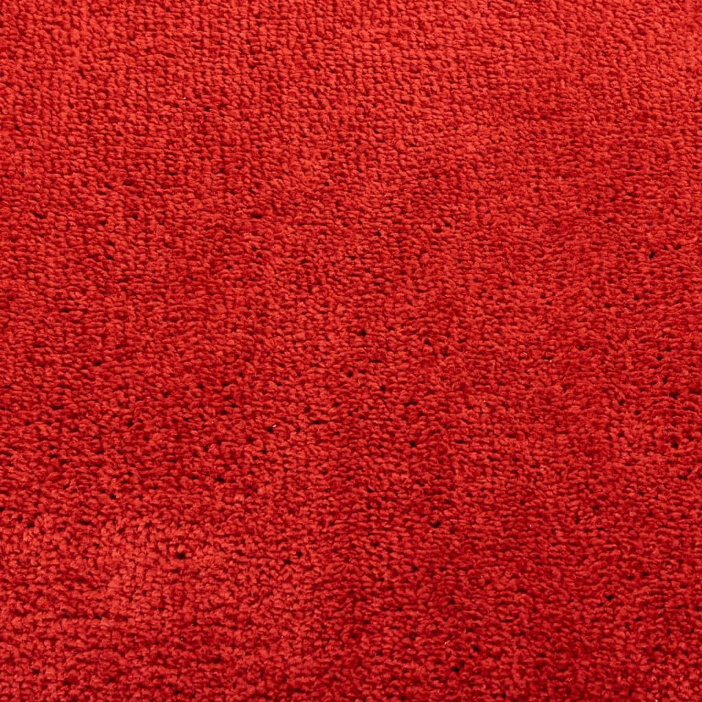 Kilimas OVIEDO, raudonos spalvos, 80x150cm, trumpi šereliai