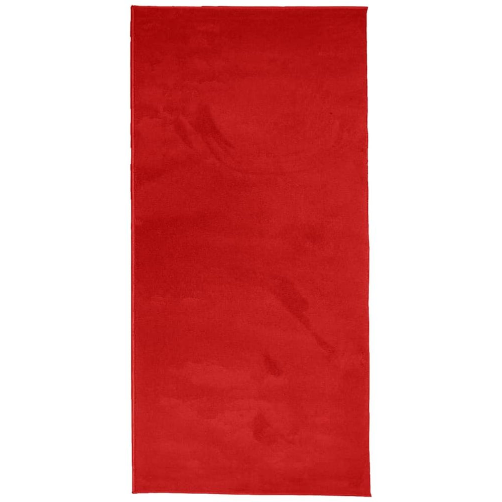 Kilimas OVIEDO, raudonos spalvos, 100x200cm, trumpi šereliai