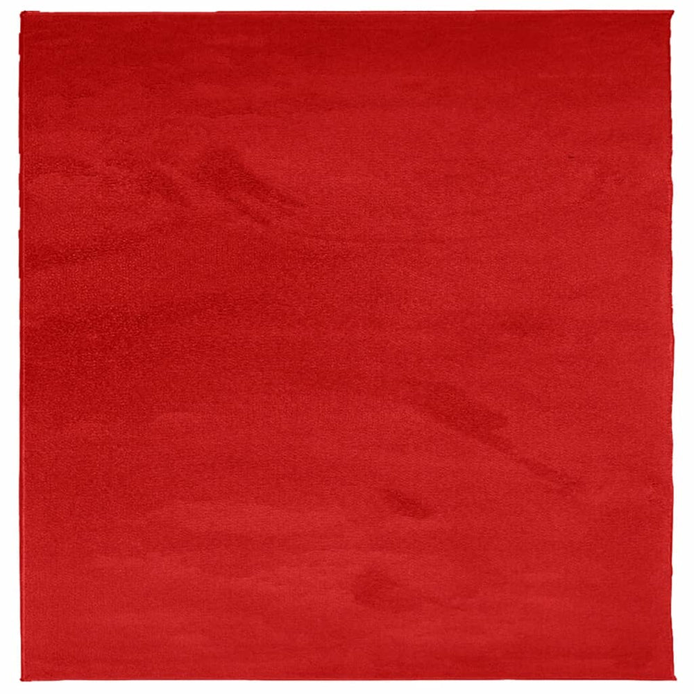 Kilimas OVIEDO, raudonos spalvos, 160x160cm, trumpi šereliai