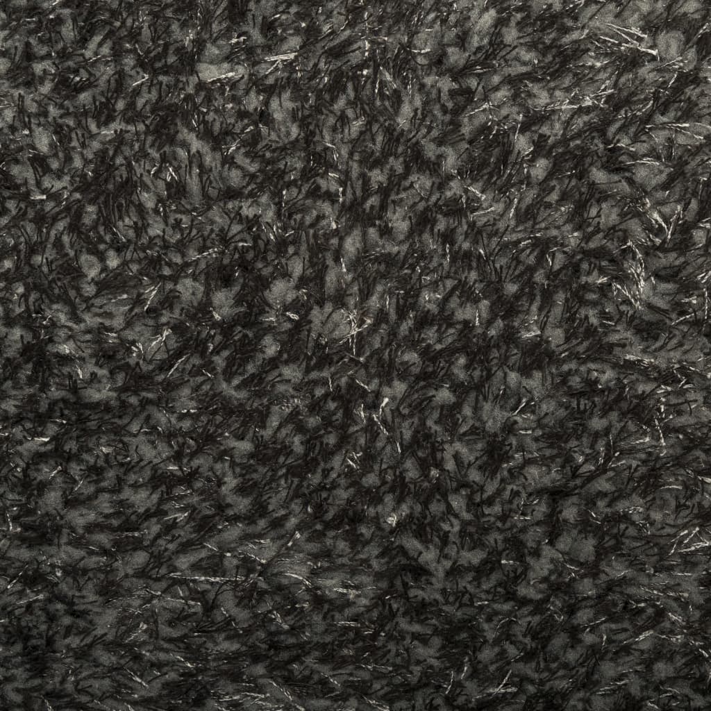 Paklājs ISTAN, antracītpelēks, 100x200cm, spīdīgs, garš plūksnojums