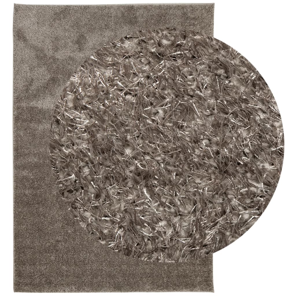 Paklājs ISTAN, pelēks, 160x230cm, spīdīgs, garš plūksnu augstums