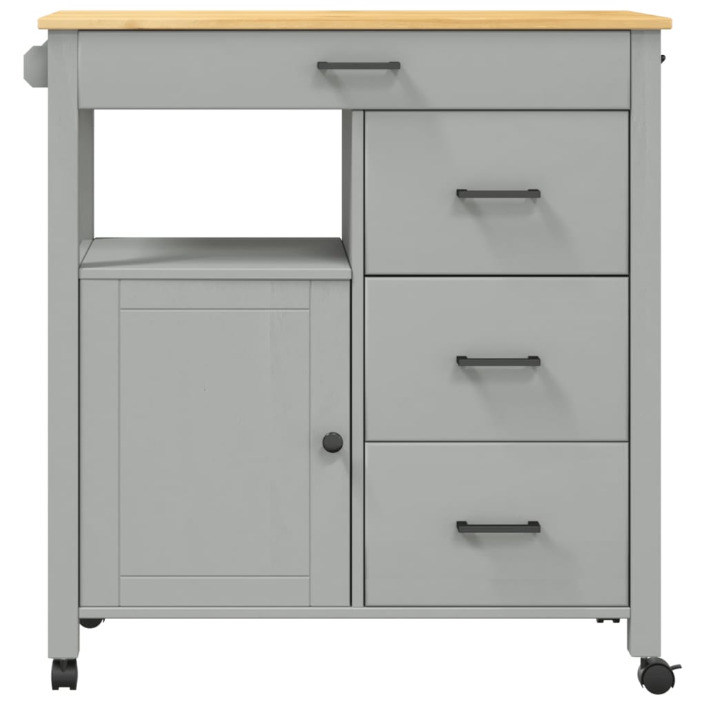 Kitchen trolley MONZA, 84x40x90cm, solid pine wood