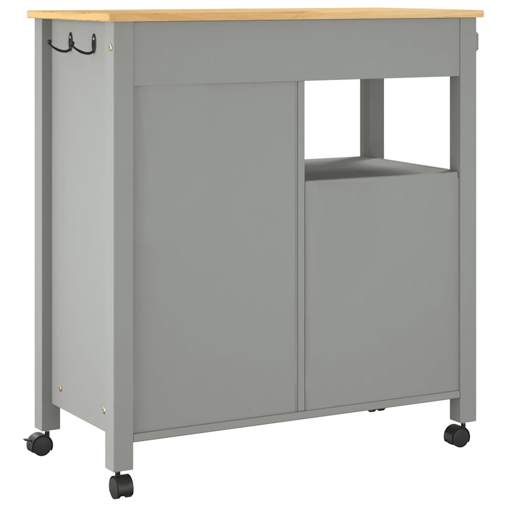 Kitchen trolley MONZA, 84x40x90cm, solid pine wood