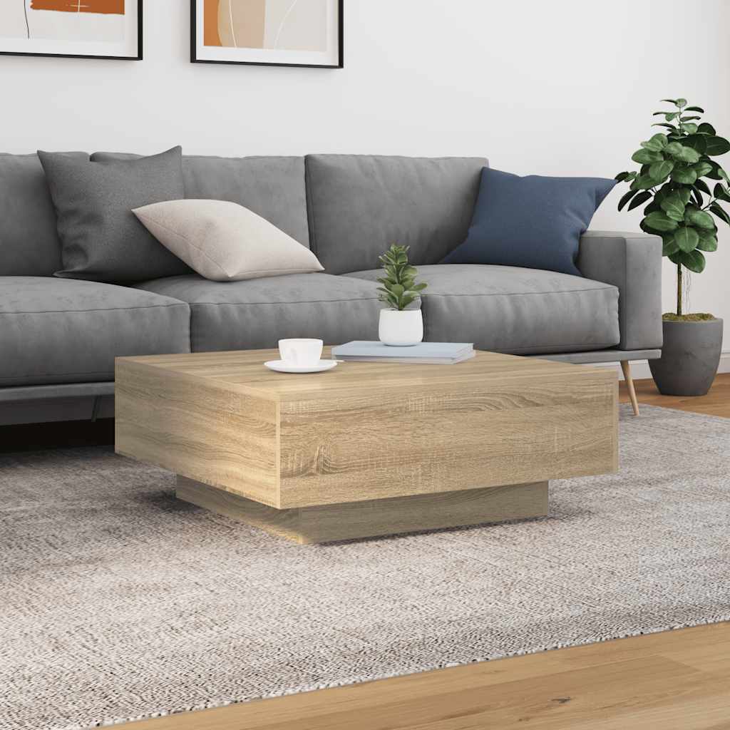 Coffee table, Sonoma oak, 80x80x31cm, particle board