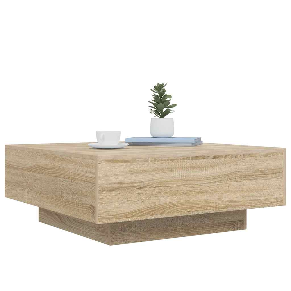 Coffee table, Sonoma oak, 80x80x31cm, particle board