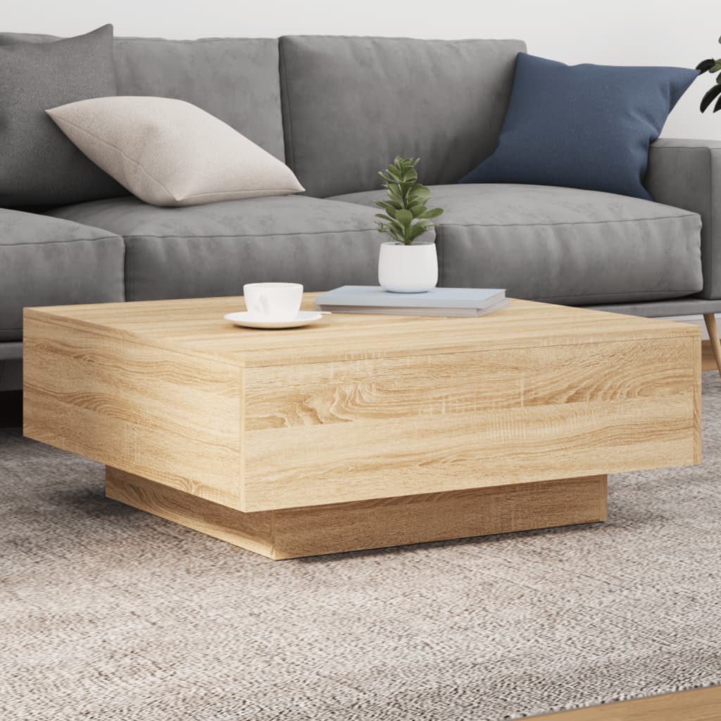 Coffee table, Sonoma oak, 80x80x31cm, particle board
