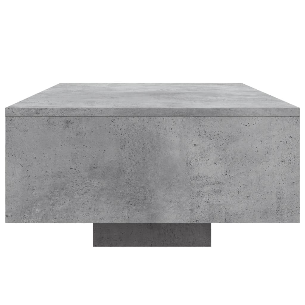 Kavos staliukas su LED lemputėmis, betono pilkas, 85x55x31cm