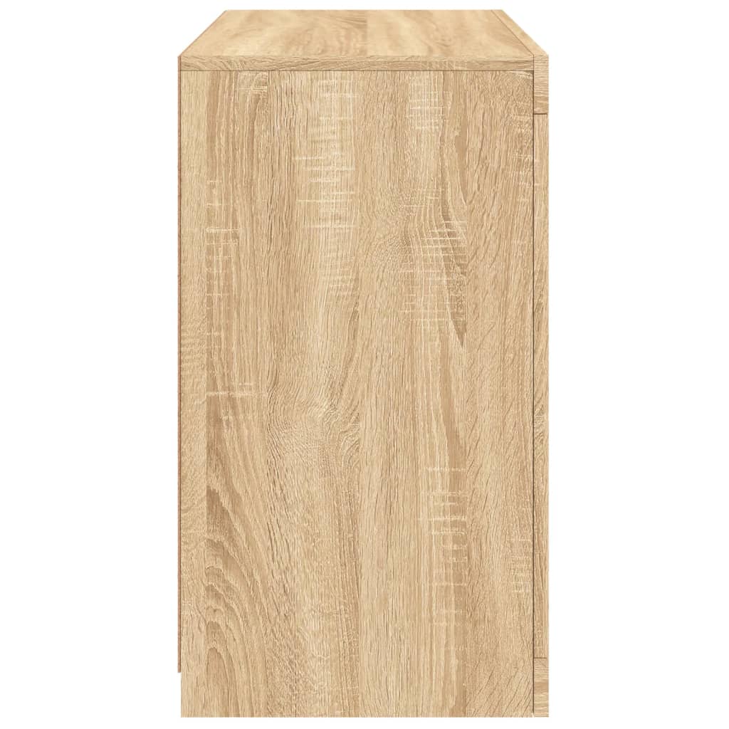 Sideboard with LED lights, oak, 60.5x37x67cm