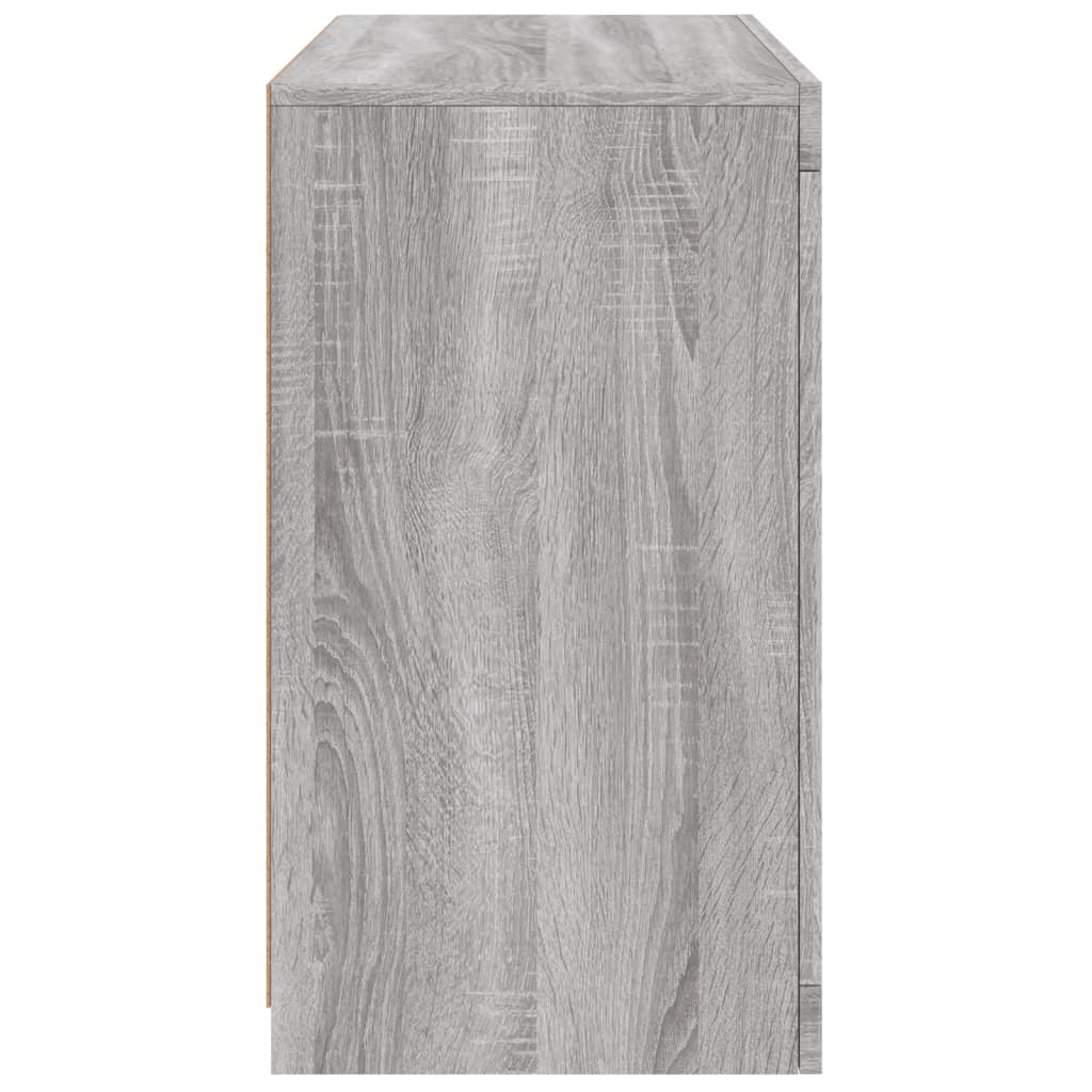Sānu skapītis ar LED apgaismojumu, ozolkoka pelēks, 60,5x37x67cm