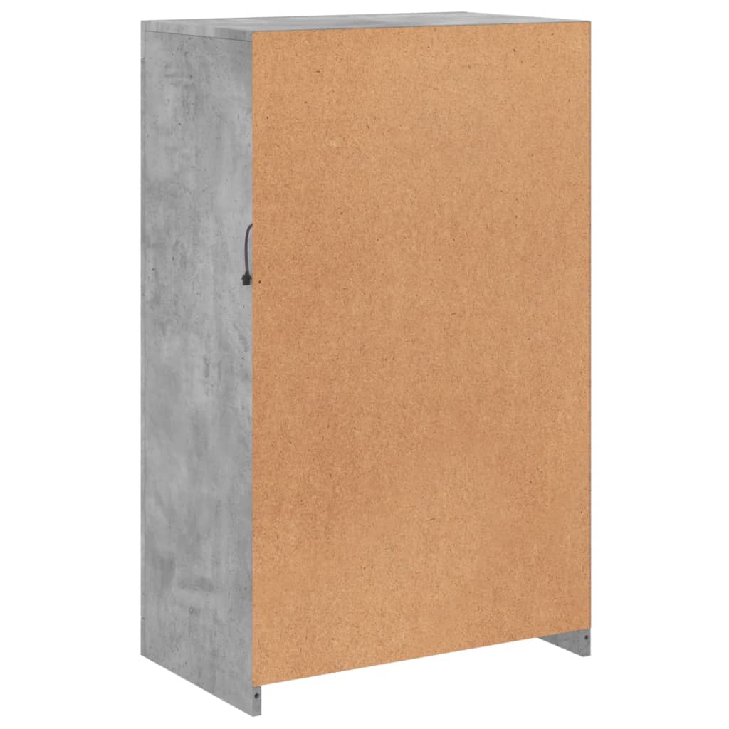 Sideboard with LED lights, concrete, engineered wood