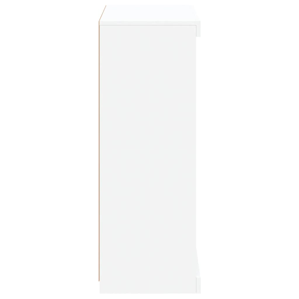 Sideboard with LED lights, white, 60.5x37x100cm