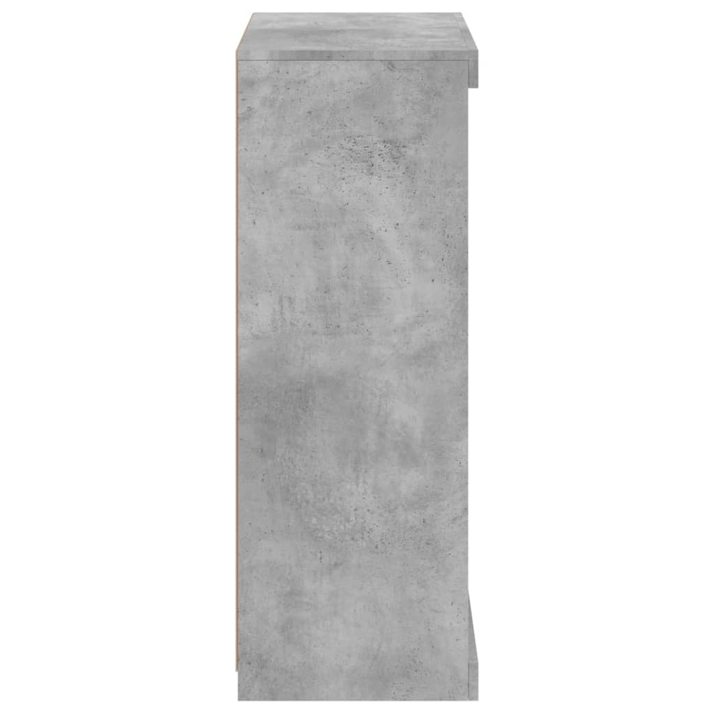 Side cabinet with LED lights, concrete grey, 60.5x37x100cm