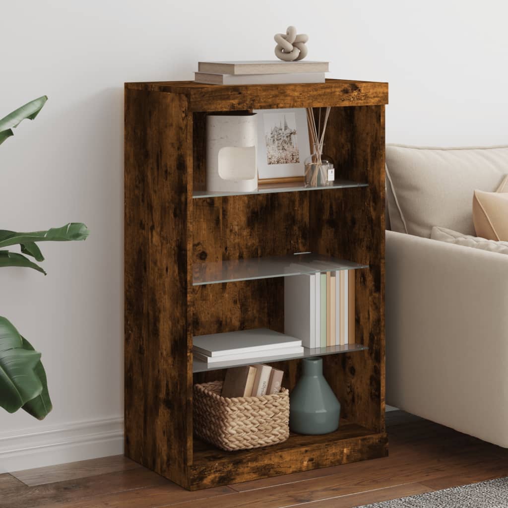 LED Sideboard, Smoked, 60.5x37x100cm