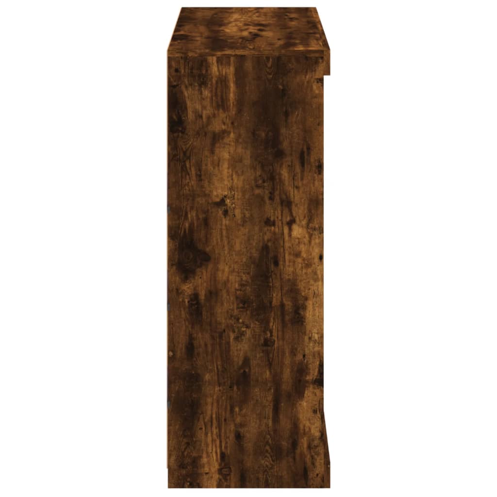 Sideboard with LED lights, smoked oak, 81x37x100cm