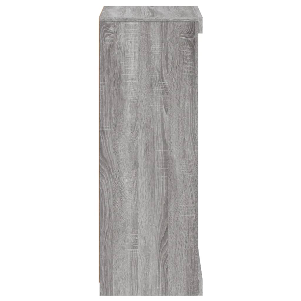 Sānu skapītis ar LED apgaismojumu, ozolkoka pelēks, 41x37x100 cm