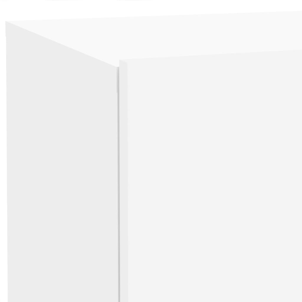 Bedside cabinet with LED lights, white, 70x36x40.5cm