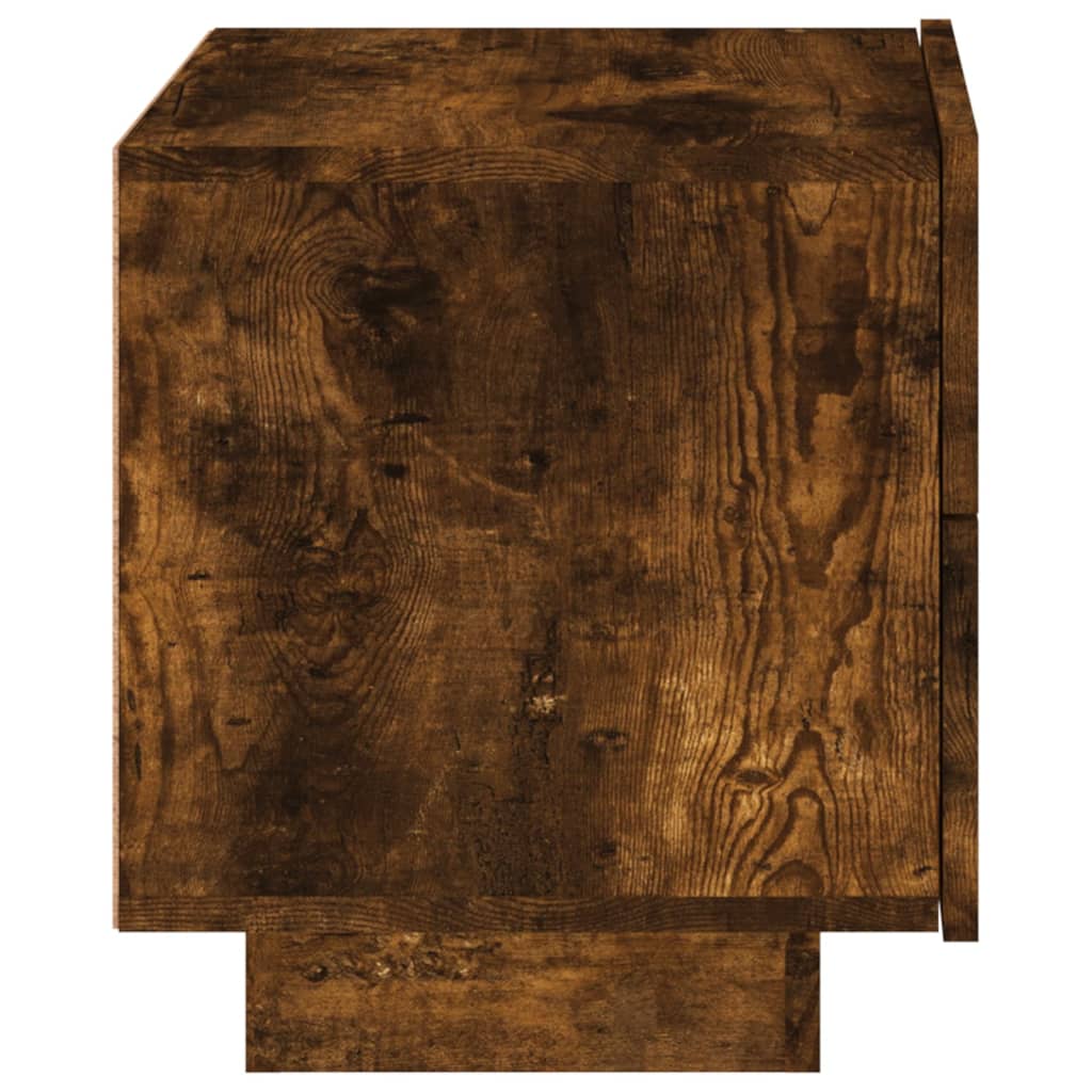 Naktsskapītis ar LED gaismām, pelēks, 70x36x40,5 cm