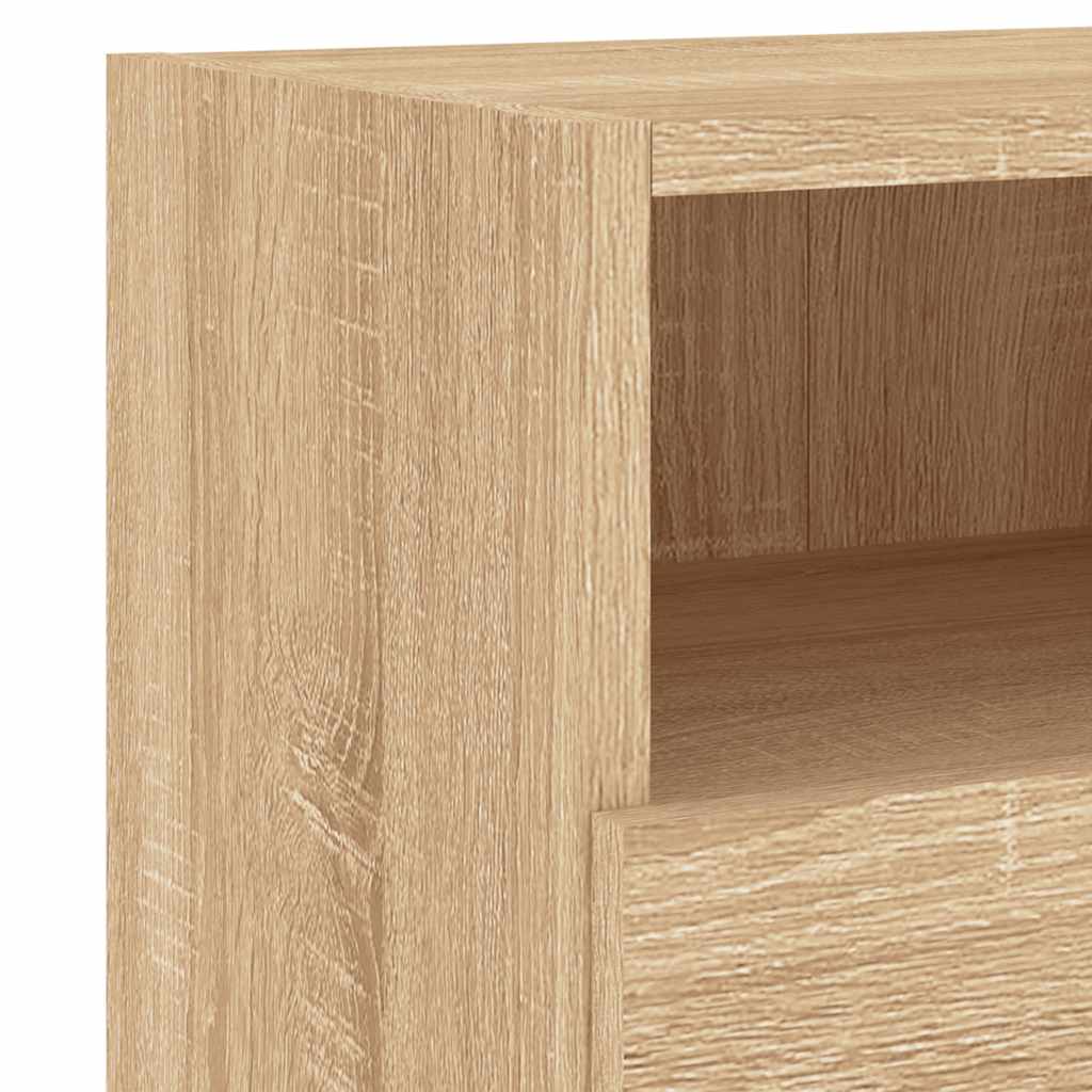 Wall-mounted TV cabinet, oak, 60x30x30cm, engineered wood