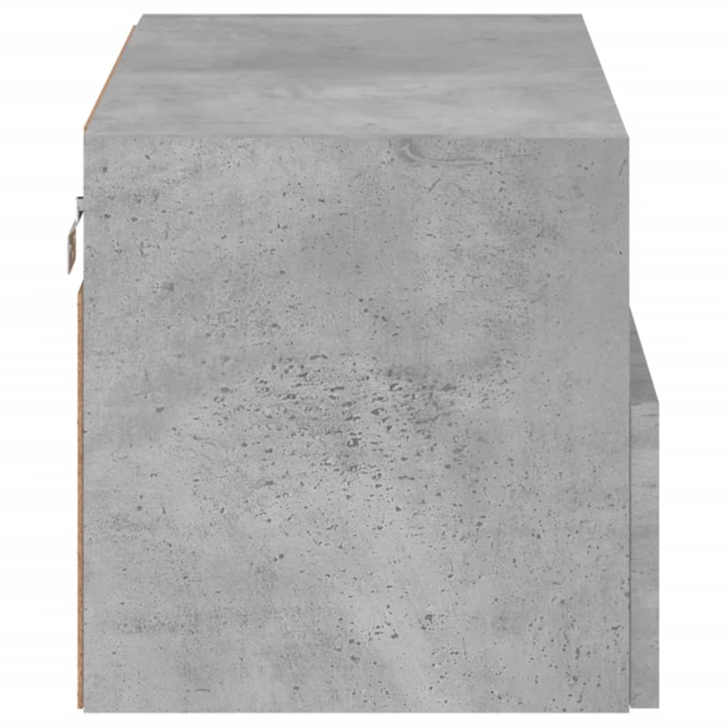 Wall-mounted TV cabinet, concrete grey, 60x30x30cm, engineered wood